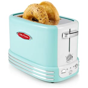 Torradeira Elétrica Retrô 2 Fatias com 5 Níveis de Tostagem, 900W, 110v, NOSTALGIA Retro, Azul
