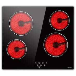 Cooktop de cerâmica NOXTON, fogão elétrico embutido de 4 queimadores fogão elétrico com controle de toque temporizador de bloqueio para