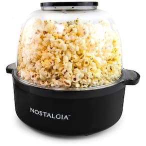 Pipoqueira Elétrica Faz até 24 Xicaras com Aquecimento Rápido e Copo Medidor de Kernel, 110V, Nostalgia, Preta
