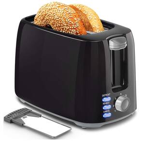 Torradeira 2 Fatias com Função Bagel, 7 Níveis de Tostagem e Bandeja de Migalhas Removível, 750W, Hommater, Preta