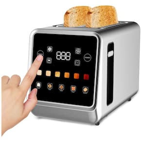 Torradeira para 2 Fatias com Visor LCD Digital e 6 Níveis de Tostagem, 110V 900W, Dear Morning, Prata