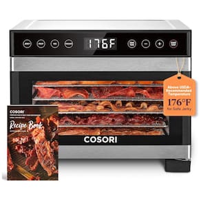 Desidratador de Alimentos com 5 Bandejas em Aço Inoxidável, Controle de Temperatura, 4 Predefinições e Temporizador 48H, 110V 480W, COSORI,