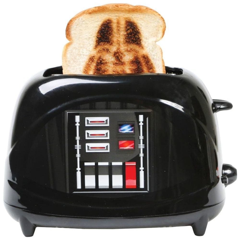 Torradeira 2 Fatias com Tema Star Wars Darth Vader e Luzes LED, 110V 700W, Uncanny Brands, Preta