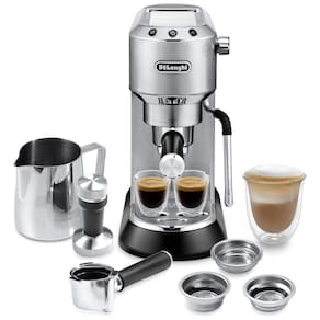 Máquina de Café Expresso, 1 Litro, em Metal, 110V 1300W, De Longhi Dedica Arte EC885M, Prata
