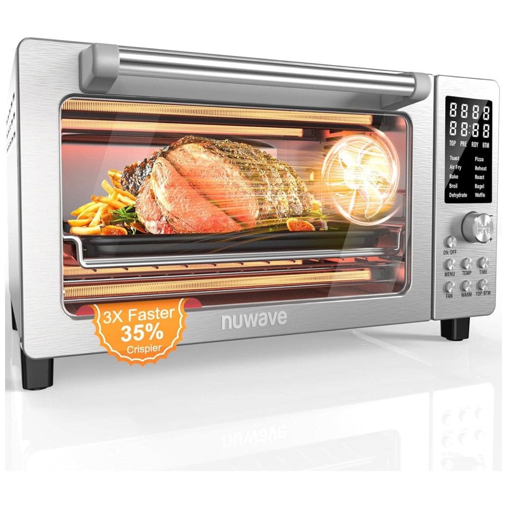 Forno Elétrico de Bancada 12 em 1, 19L com Tecnologia Quicker & Even Crisp e Função Air Fryer, 110V 1800W, Nuwave, Prata