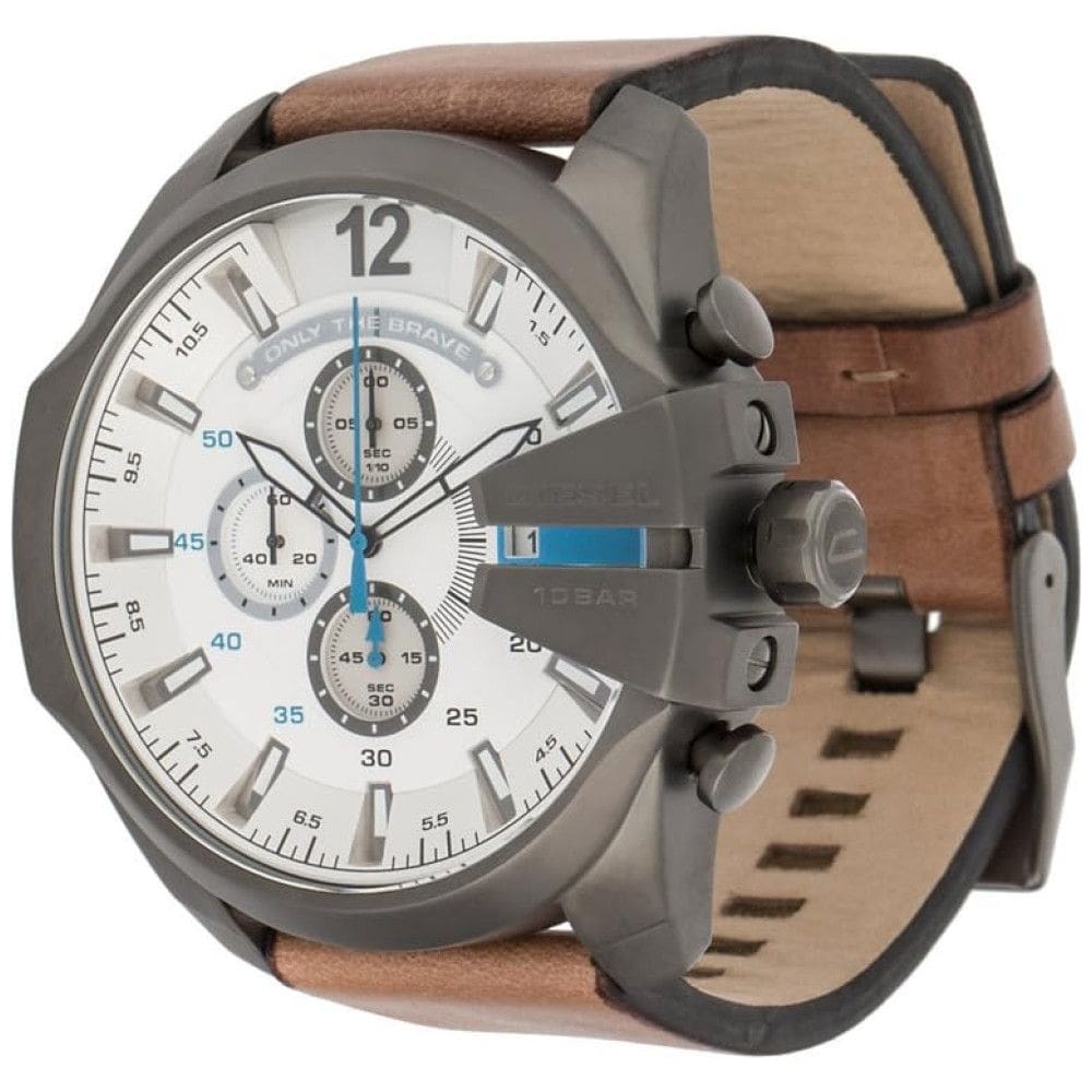 Relógio Masculino de Quartzo, com Pulseira de Couro, DIESEL DZ4280, Marrom