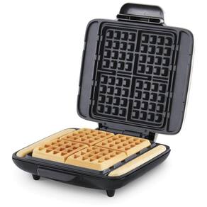Máquina de Waffle Antiaderente, Aço Inoxidável, 1200W, 110v, DASH DNMWM455SL, Prateado