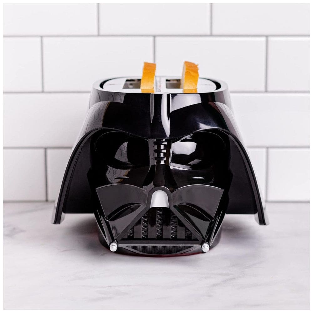 Torradeira 2 Fatias com Tema Star Wars Darth Vader, Acende Luz e Faz Sons, 110V 650W, Uncanny Brands, Preta