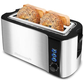 Torradeira de 4 Fatias com 6 Níveis de Tostagem, 1300W, 110v, ELITE GOURMET ECT 3100, Prateado