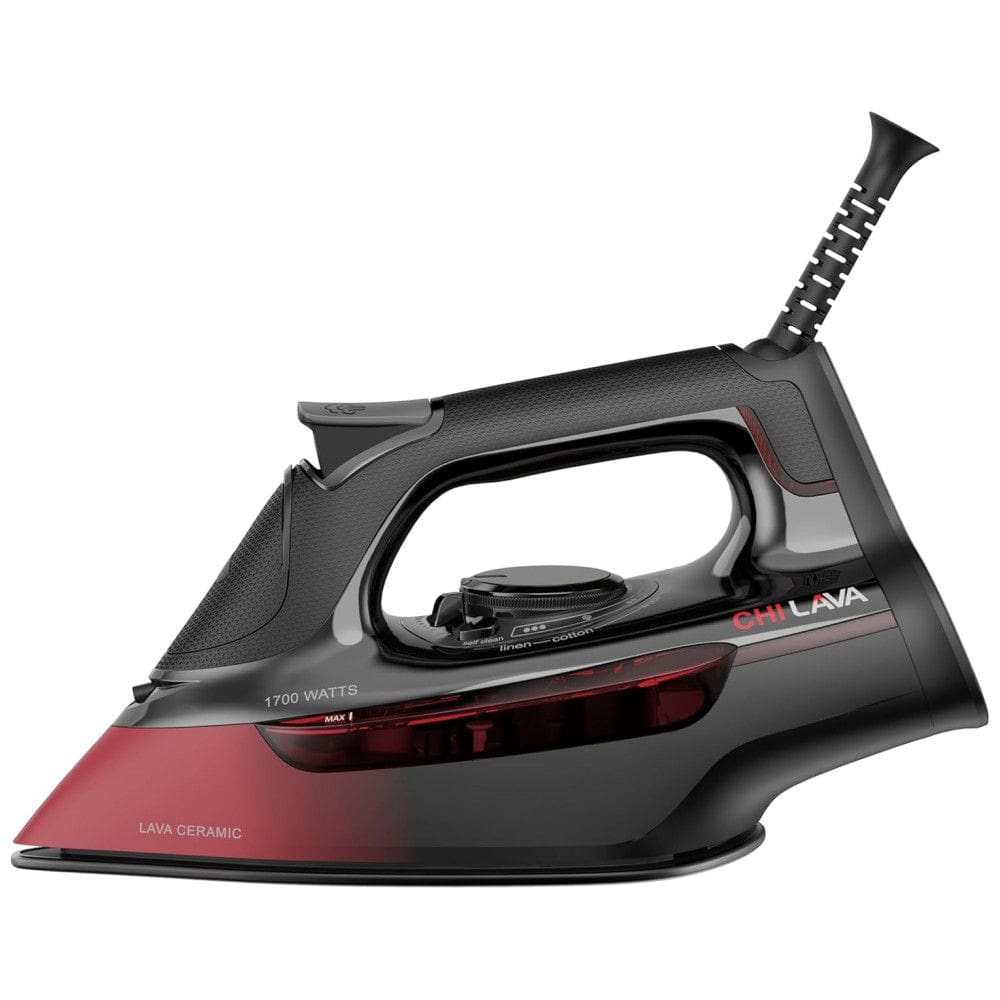 Ferro de Passar á Vapor com Base de Cerâmica e Cabo Extra Longo, 1700W, 110v, CHI 13130, Vermelho