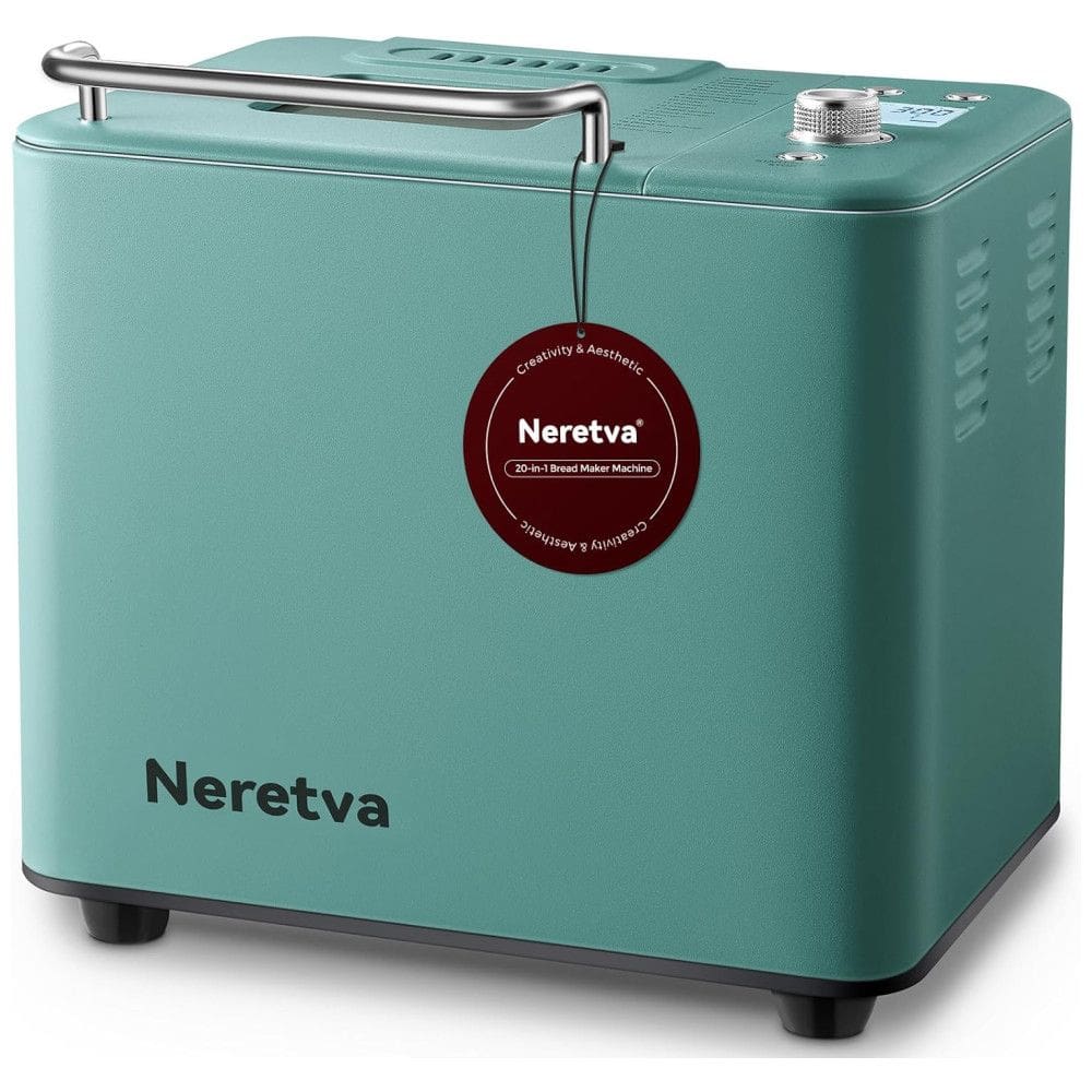 Neretva Máquina de Fazer Pão Automática 20 em 1 até 1 kg, Aço Inoxidável, Verde