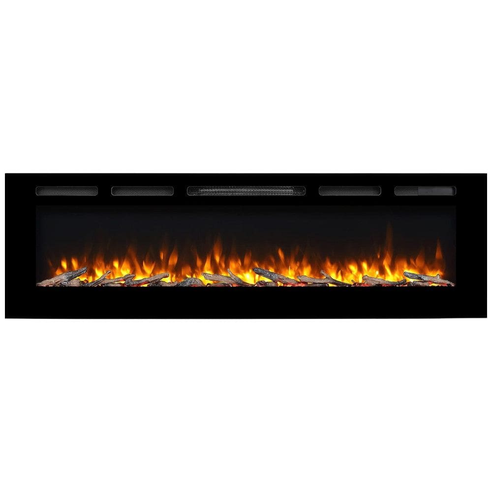 Lareira Elétrica de Embutir A50x172L, com Controle Remoto, 1500W, 110v, PURAFLAME EF175B, Preto