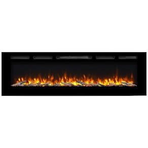 Lareira Elétrica de Embutir A50x172L, com Controle Remoto, 1500W, 110v, PURAFLAME EF175B, Preto