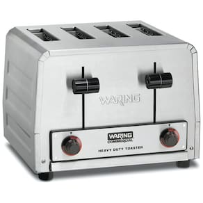 Torradeira Elétrica 4 Fatias com 15 Níveis de Tostagem de Aço Inoxidável, 1800W, 110v, WARING WCT800RC, Prateado
