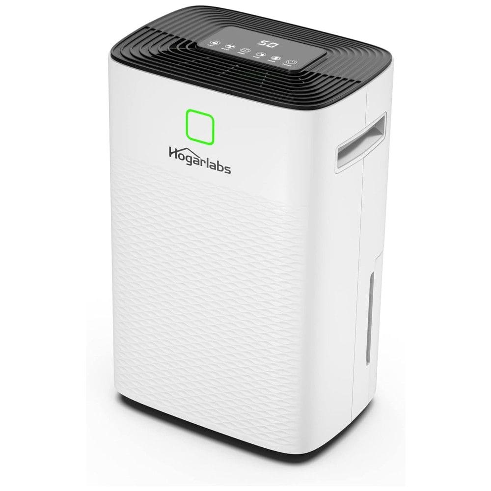 Desumidificador 50L com Mangueira de Drenagem, Área 370 m2, HOGARLABS PD08G, Branco