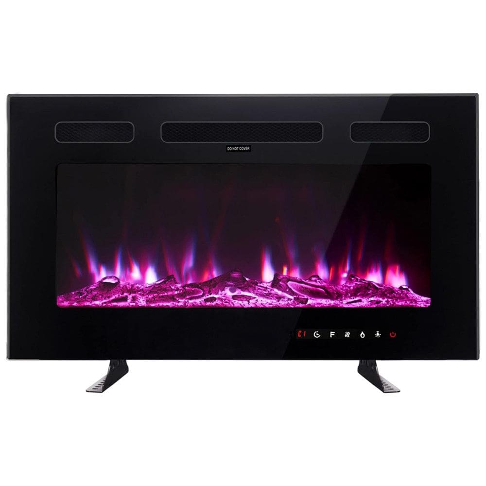 Lareira Elétrica Maxhonor de Embutir A43x76L com Controle Remoto, 110V, 1500W, Preta