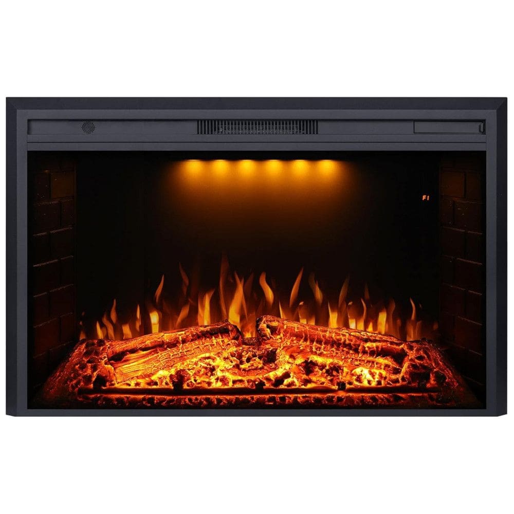 Lareira Elétrica de Embutir A69x127L com Controle Remoto e Proteção contra Superaquecimento, 1500W, 110v, VALUXHOME EF50T, Preto