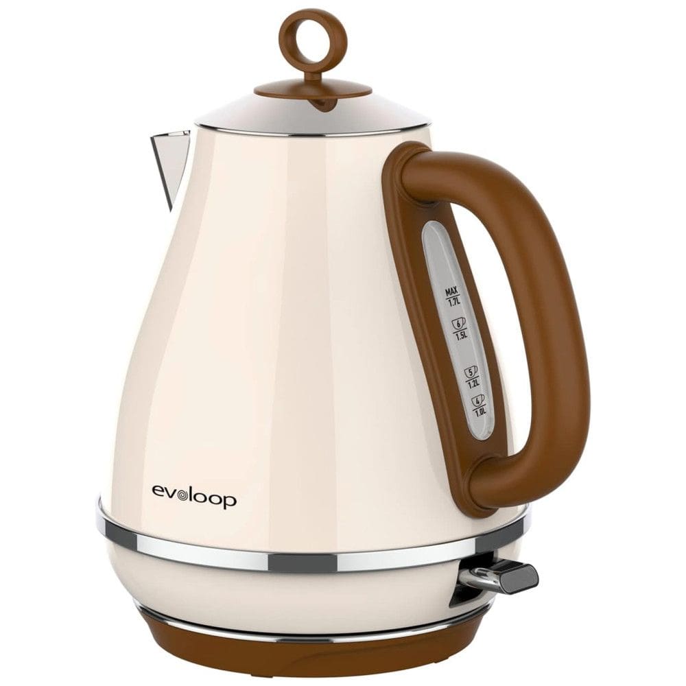 Chaleira Elétrica 1,7 L com Desligamento Automático, 110V 1500W, Evoloop, Creme
