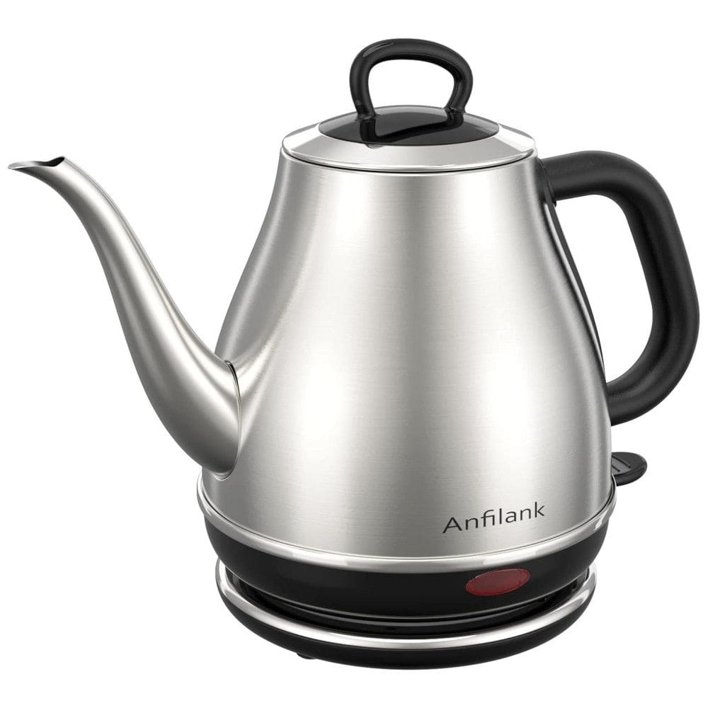 Chaleira Elétrica Anfilank 1L em Aço Inoxidável com Desligamento Automático e Proteção Contra Fervura, 110V 1500W, Prata