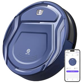 Aspirador de Pó Robô com Conexão via APP WI FI e Sucção Forte 2100PA, 110V, OKP K001202, Azul