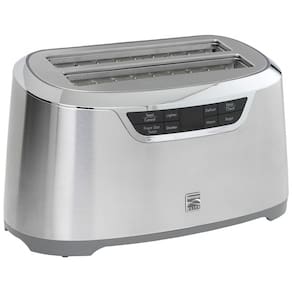 Torradeira Elétrica 4 Fatias com 9 Níveis de Tostagem em Aço Inoxidável e Painel Digital, 110V 1500W, Kenmore, Prata