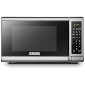 Micro Ondas de Bancada em Aço Inoxidável 19L com 10 Programas, 110V 700W, BLACK DECKER EM720CB7, Prata
