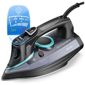Ferro de Passar a Vapor com Base de Cerâmica, Tela LED e Desligamento Automático, 1700W 110V, Sundu, Preto