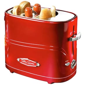 Torradeira Retrô para até 2 Cachorros Quentes com Mini Pinças, 110V Nostalgia, Vermelha