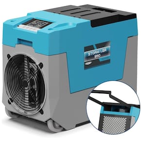 Desumidificador Industrial 85 Litros Ideal para Restauração de Danos e Prevenção do Mofo, 110V AlorAir, Azul