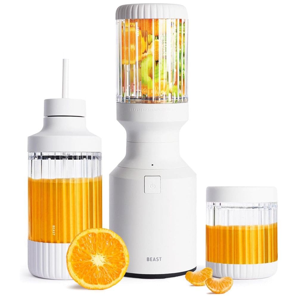 Mini Liquidificador para Vitaminas 640mL com Desligamento Automático e Acessórios, 110V 600W, BEAST, Marrom