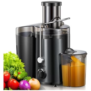 Centrífuga de Frutas 500mL com Bocal de Alimentação Largo, 2 Velocidades e Proteção Contra o Superaquecimento, 500W,110v, Qcen, Preto