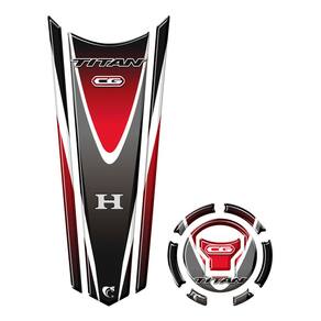 Adesivo Faixa Gravata Tanque E Bocal Moto Resinado CG Titan