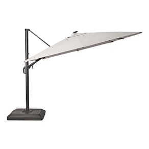 Ombrelone Guarda Sol Lateral Quadrado 2,8x2,8m Bege Base Led