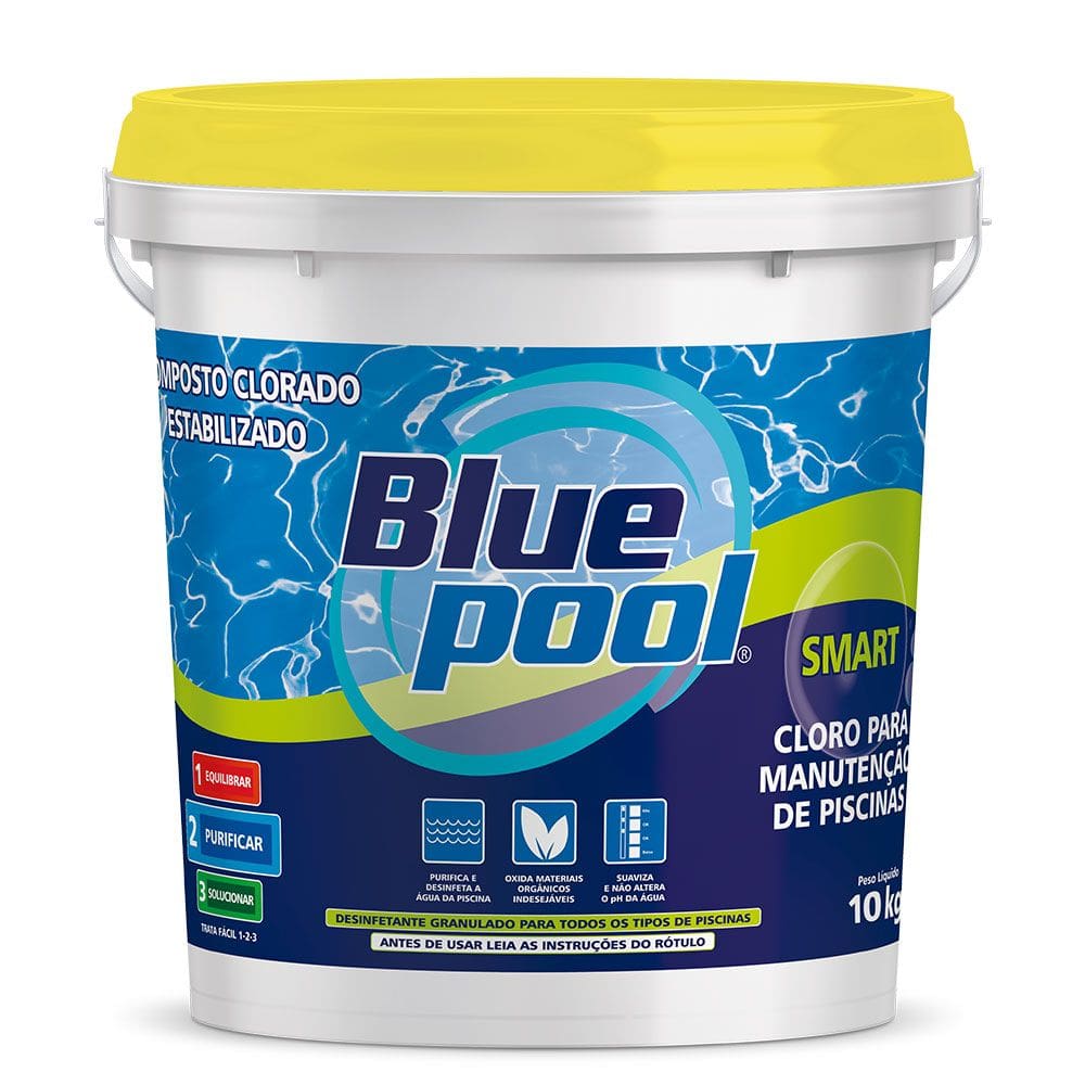 Cloro Piscina 10kg Ativo Granulado Balde Bluepool Fluidra