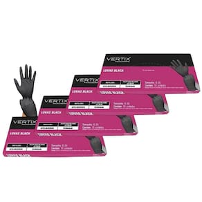 40UN Luva Black Látex Reutilizável Tamanho G Vertix