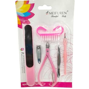 Kit Manicure com 6 Peças 2444019 Rosa - Quanhe