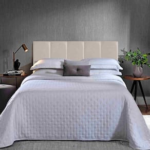 Cabeceira Estofada Modular Casal Linho Areia - Bella Arte