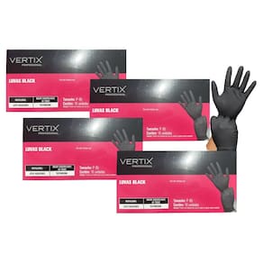 40UN Luva Black Látex Reutilizável Tamanho P Vertix