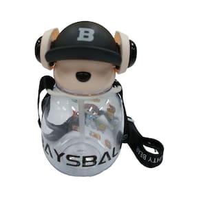 Squeeze 650ml Infantil Urso c/ Fone 2443707 Preto - Quanhe
