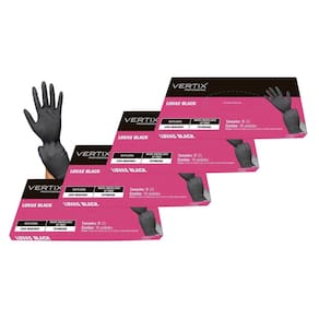 40UN Luva Black Látex Reutilizável Tamanho M Vertix