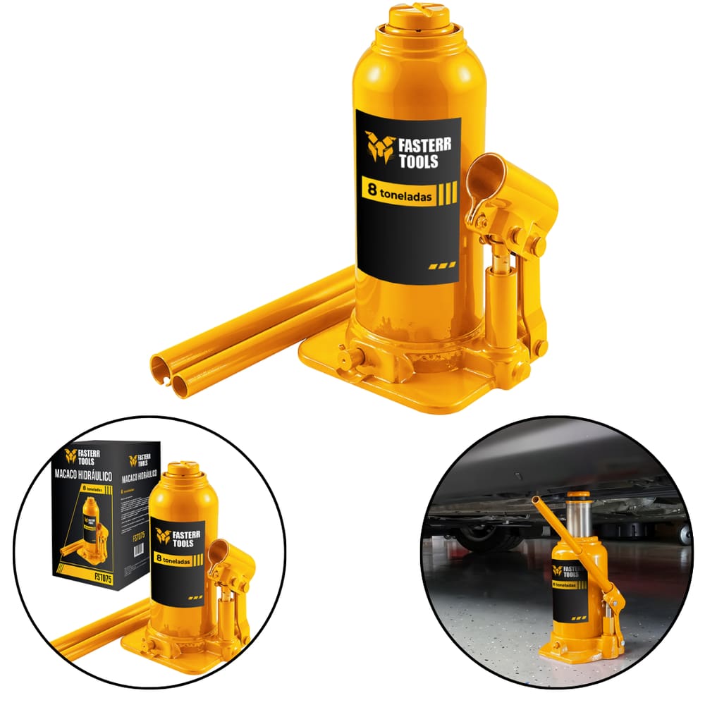 Macaco Hidráulico Garrafa 8 Toneladas Fasterr Tools - FST075