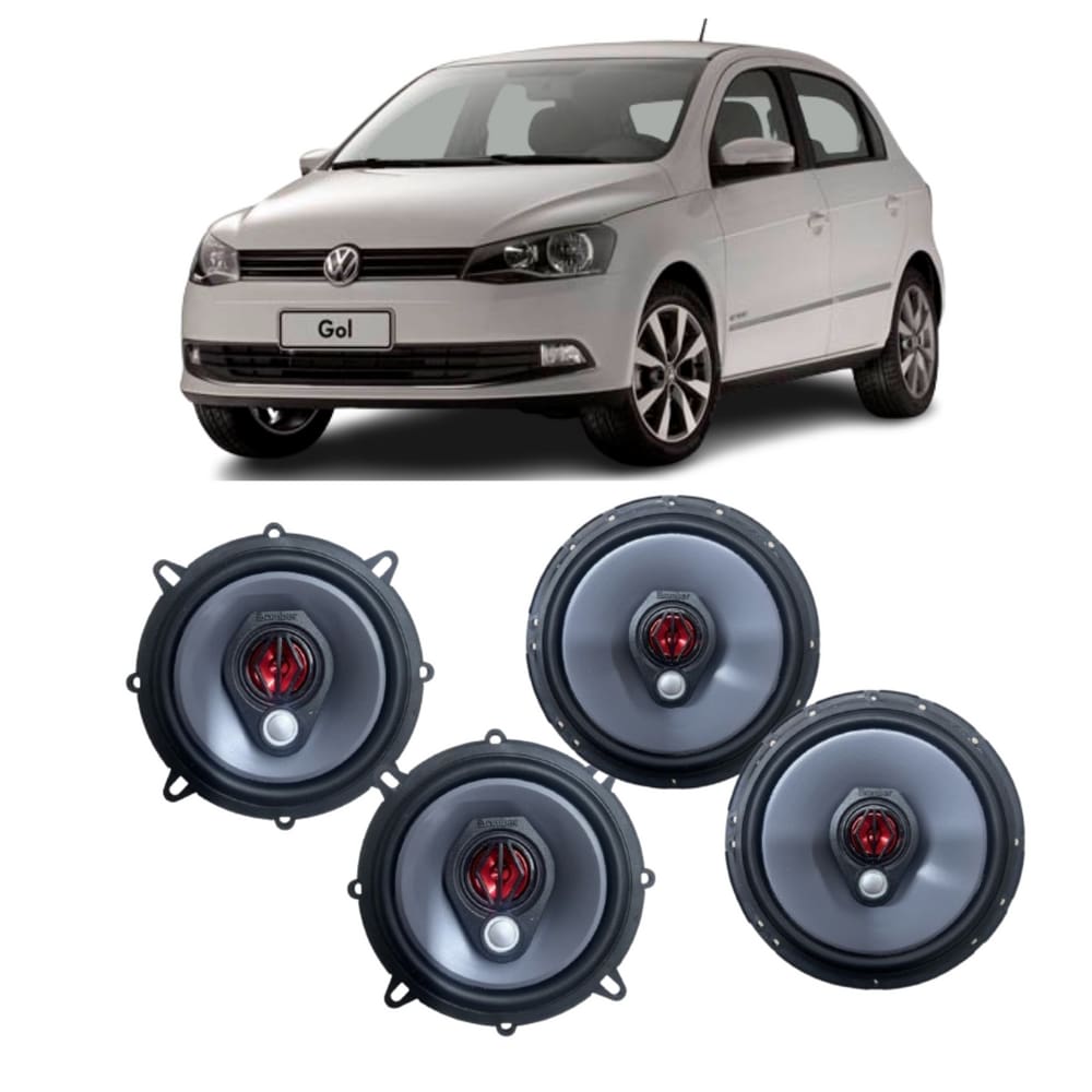 Kit 4 Alto Falante Gol G5 G6 Dianteira Traseira 6" 5" 200W