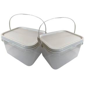 Balde Alça Plastica Para Gato Transparente 2.4L-Kit 7 Pçs