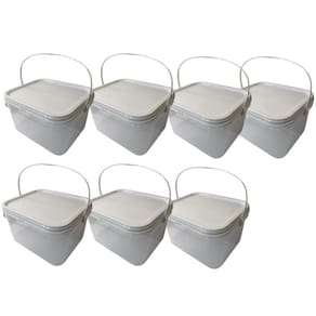 Balde Para Guardar Ração De Gato Transparente 2.4L-Kit 7 Pçs