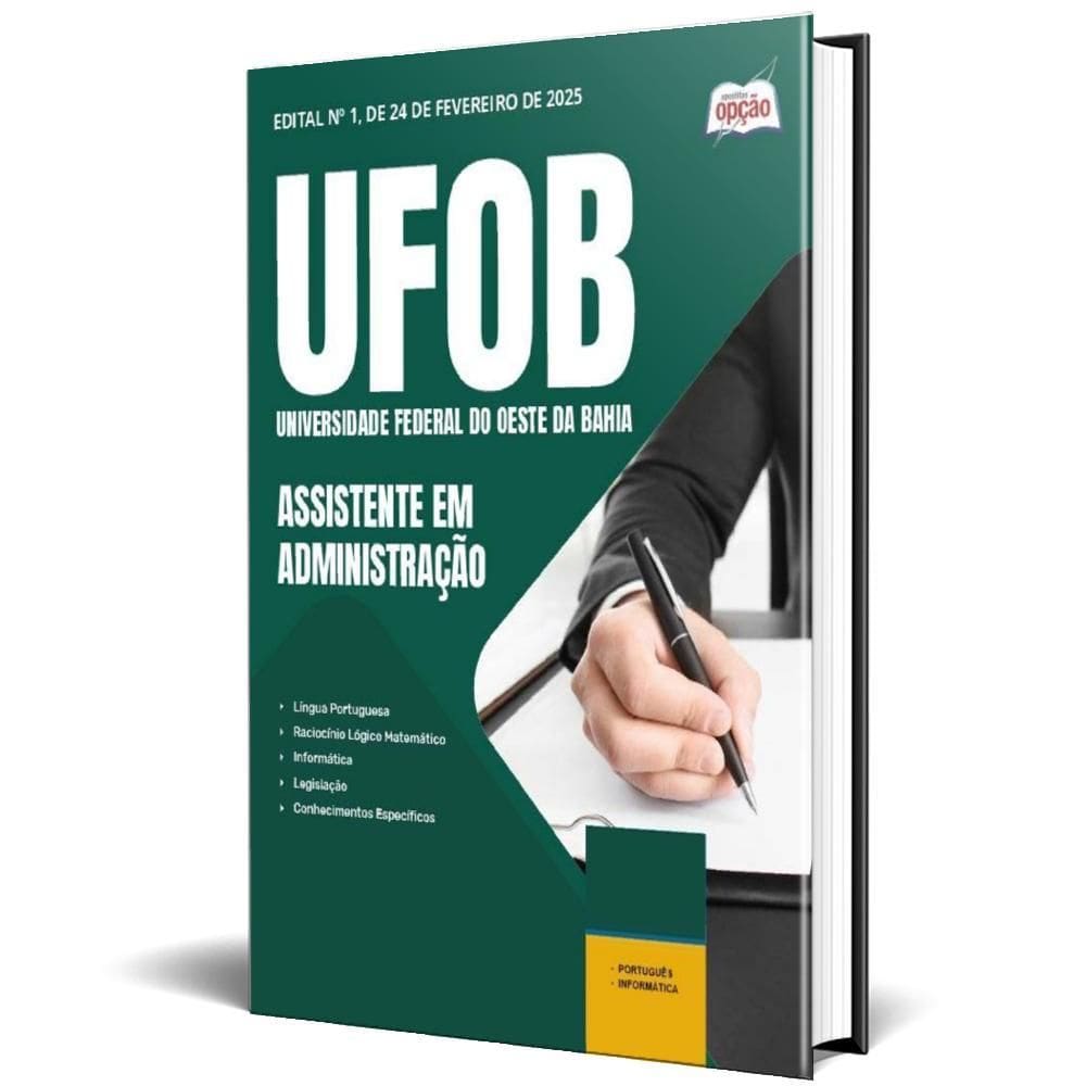 Apostila Ufob 2025 - Assistente Em Administração