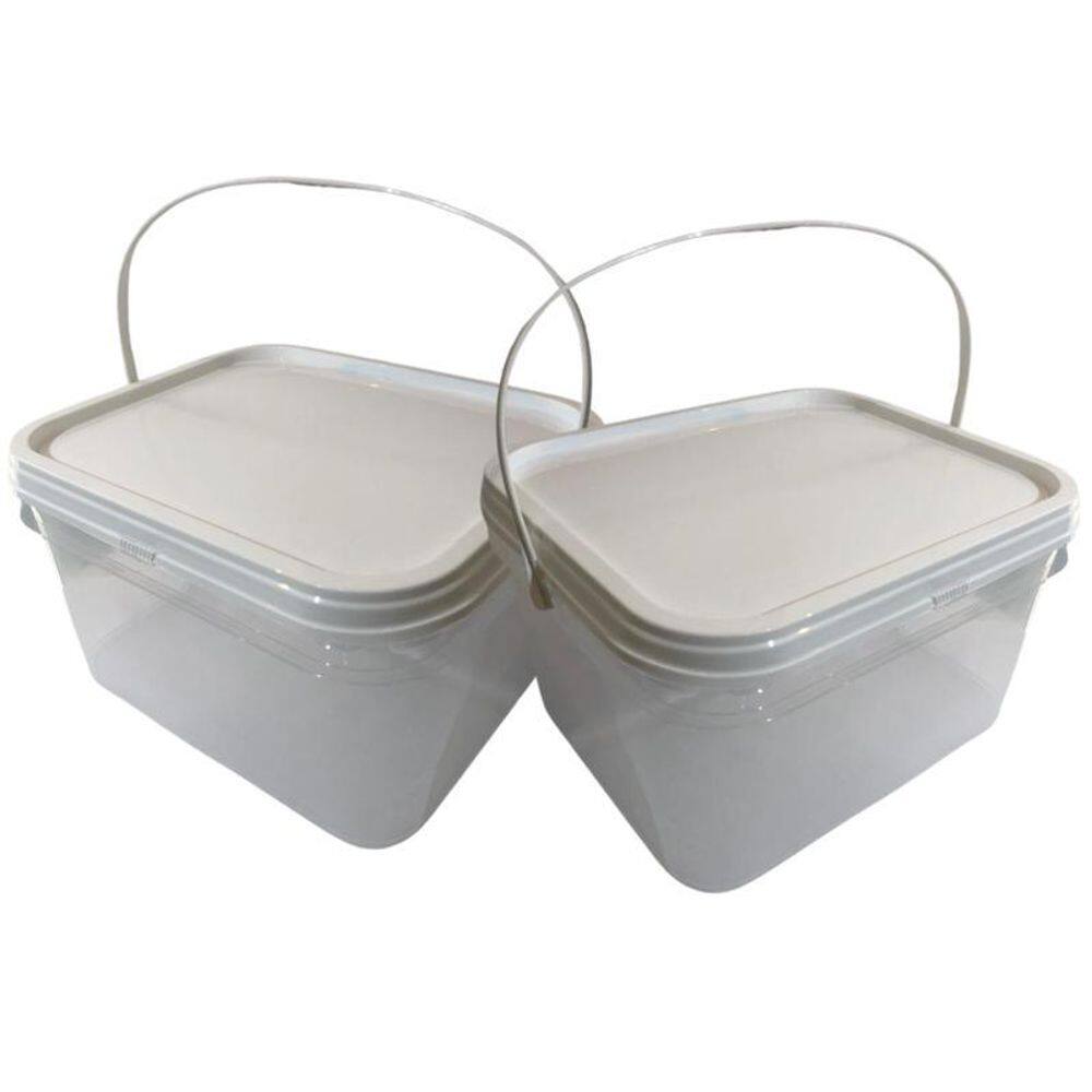 Baldes Para Viagem 2.4 Litros Transparente-Kit 7 Pçs