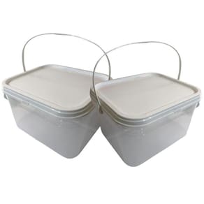 Balde Para Ração De Gato 2.4 Litros Transparente-Kit 7 Pçs