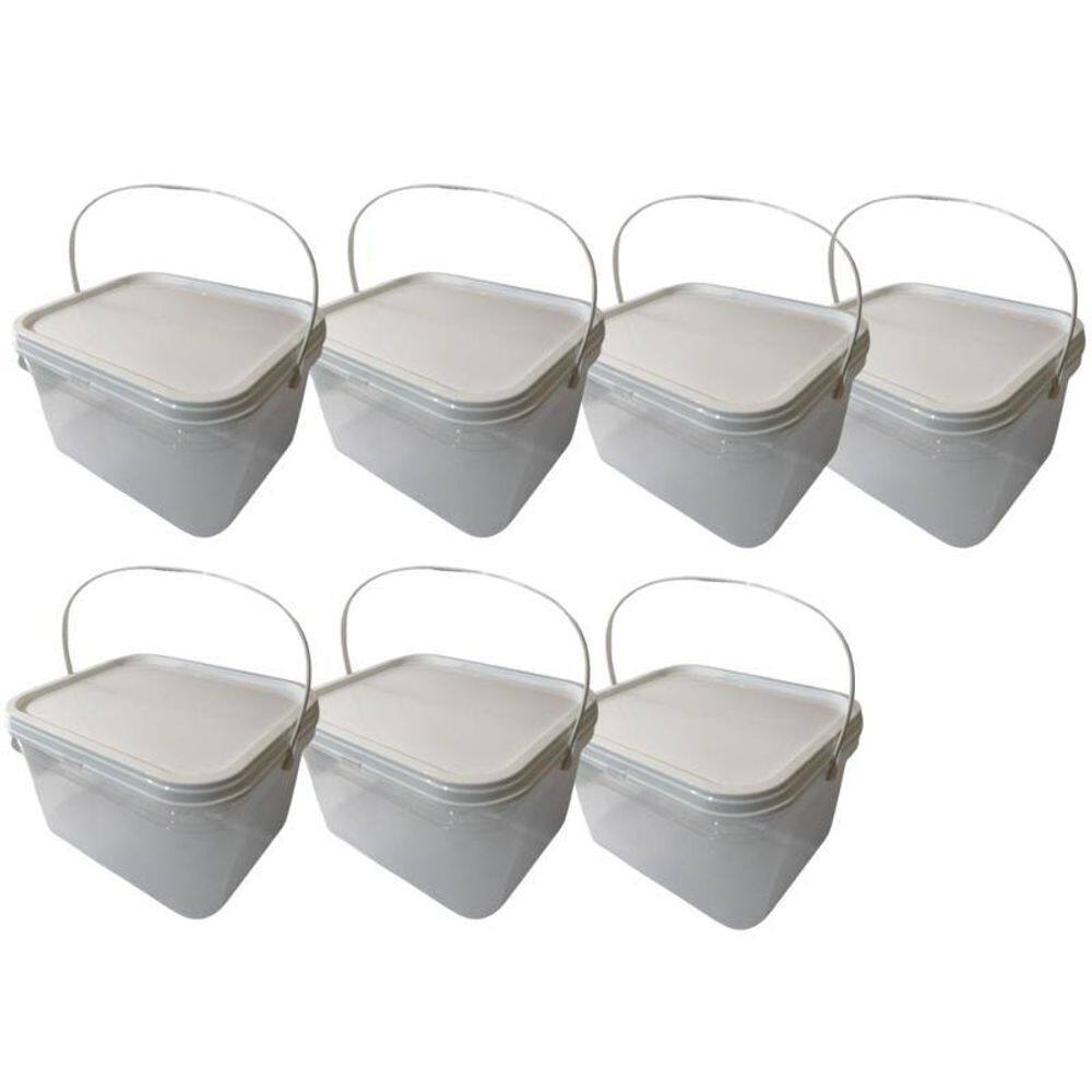Balde Para Massinha Transparente 2.4L-Kit 7 Pçs