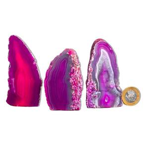 01 Geodo de Ágata Rosa 200 a 250g 7 a 12cm Classe B