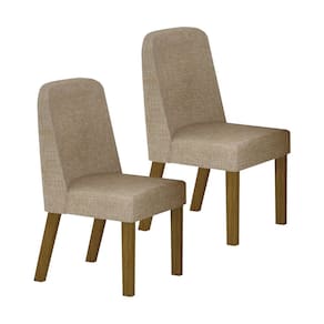 Conjunto Mesa Isis 2,00 Tampo Orgânico com Vidro com 06 Cadeiras Isis Freijo Off/Linho Palha